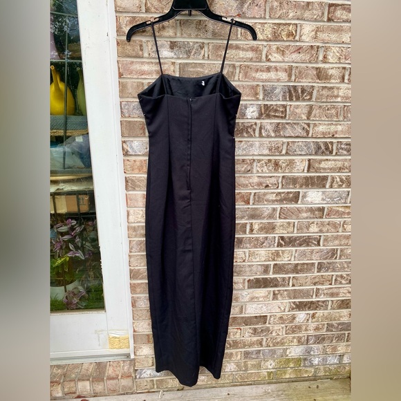 Black Vintage 90s Mesh Peekaboo Prom Dress - Picture 8 of 10